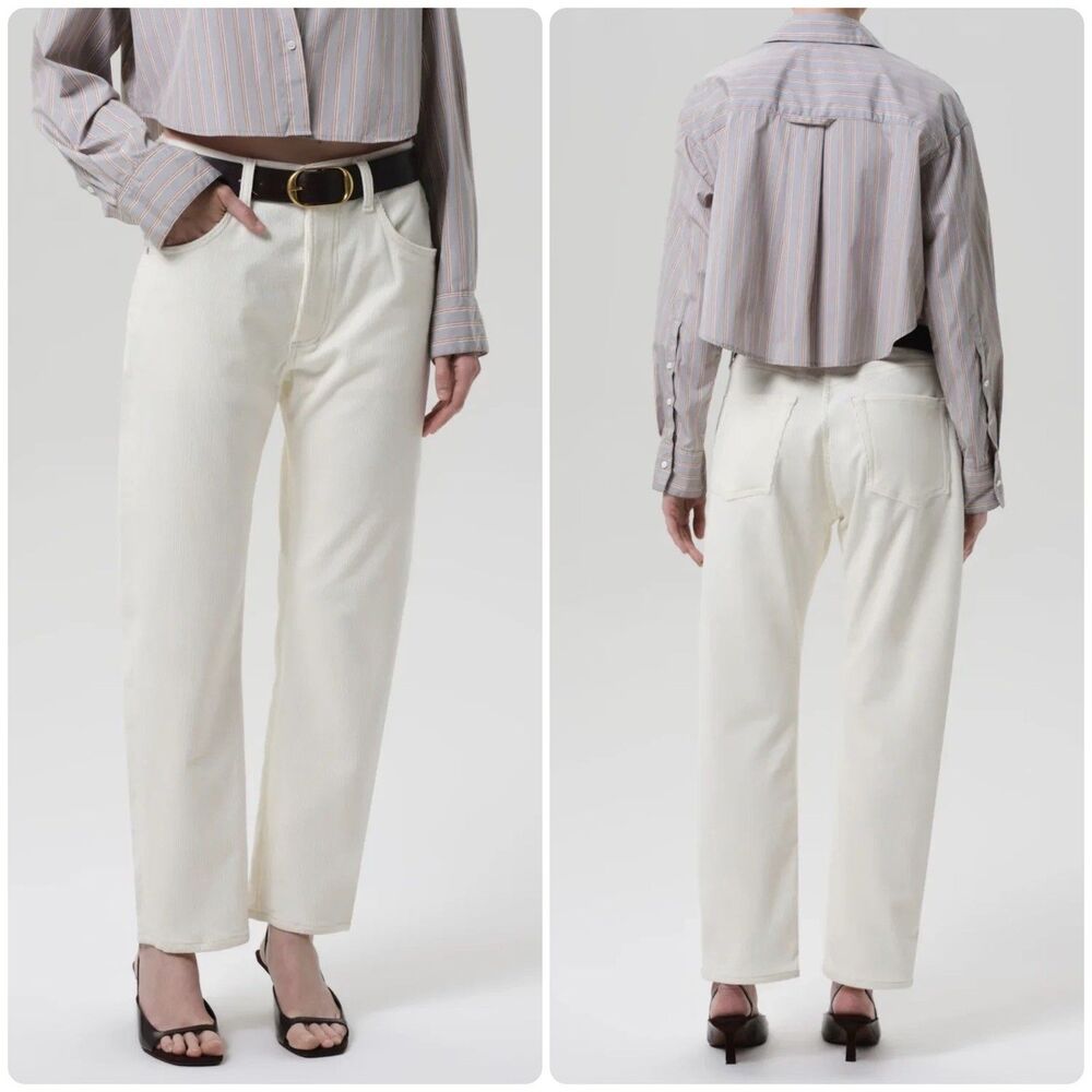CITIZENS OF HUMANITY WINSLOW LOW RISE CORDUROY STRAIGHT PANT PASHMINA Size 26